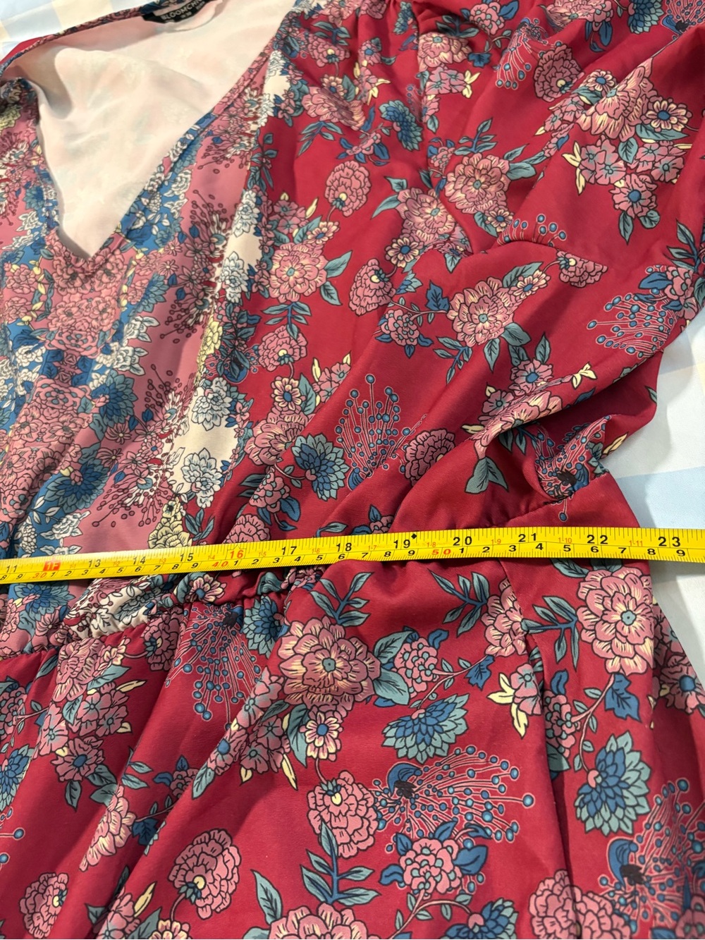 Floral V-Neck #Maxi Dress in Wine & Pink.#SummerRomance,#PrarieGirl,#Festivals - Picture 10 of 14